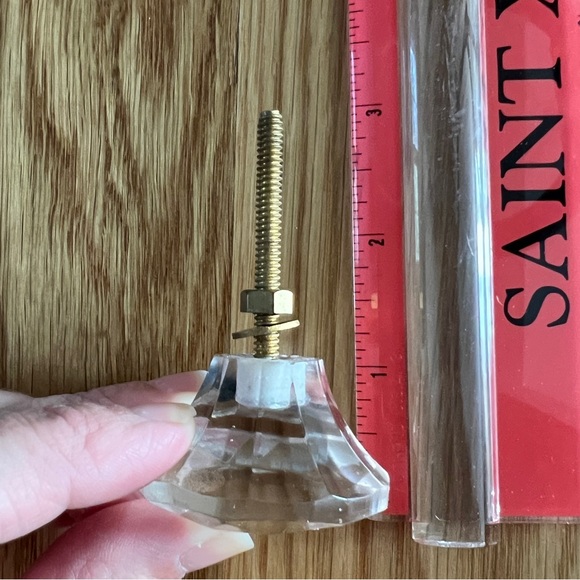 Crystal Cut Faceted Shabby Chic Drawer Pull - Picture 7 of 7